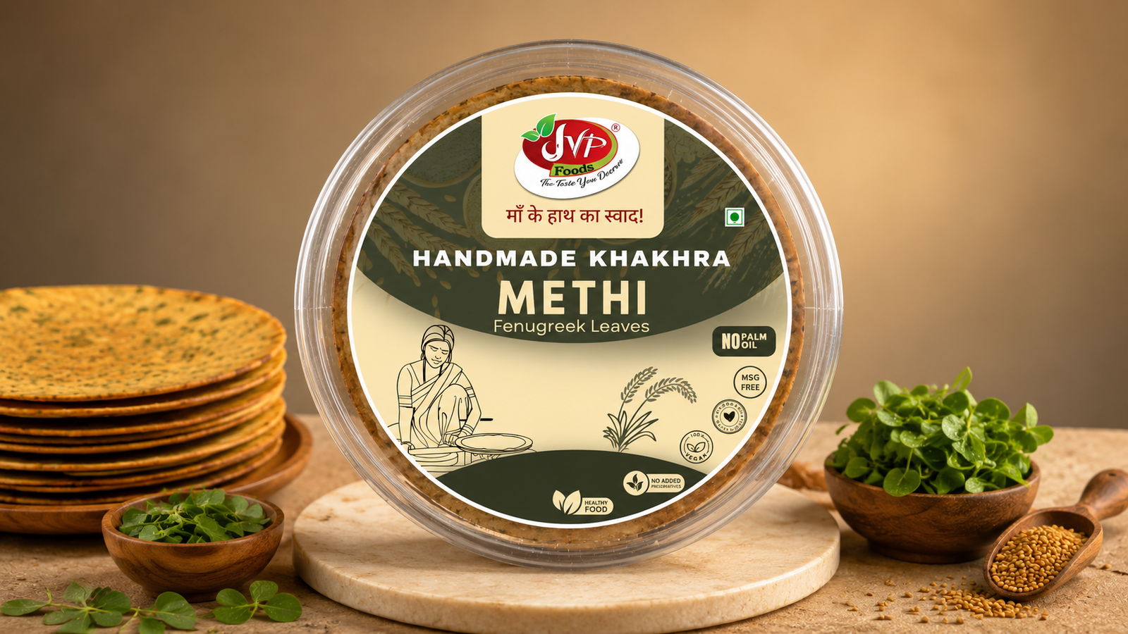 Handmade Methi Khakhra from JVP Foods